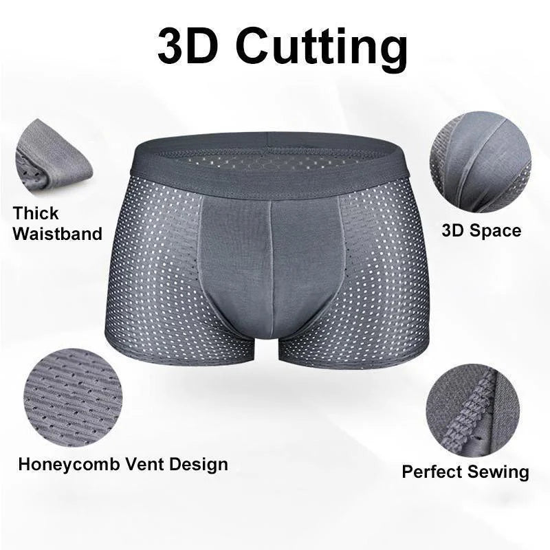 Breathable Natural Fiber Boxer Brief - Glitzy