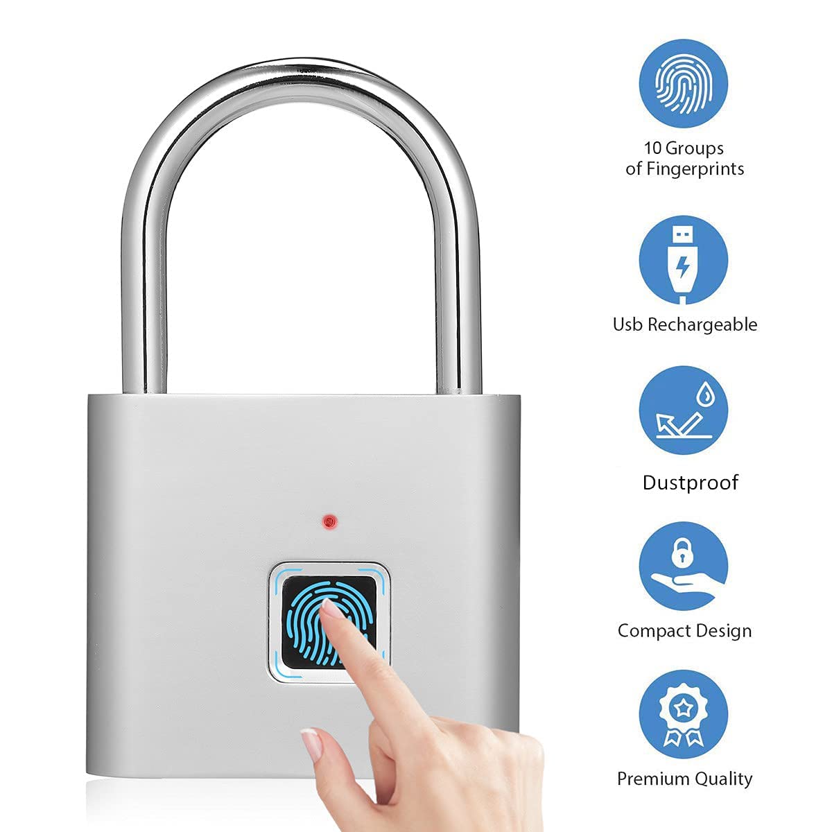 🔒mini smart fingerprint padlock🔒(BUY 1 GET 1 FREE ) | 1 Year Replacement  Guarantee